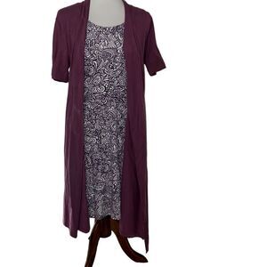 Betabrand 2-in-1 Travel Wrap Dress Casual Duster Zipper Pockets Belt Packable S